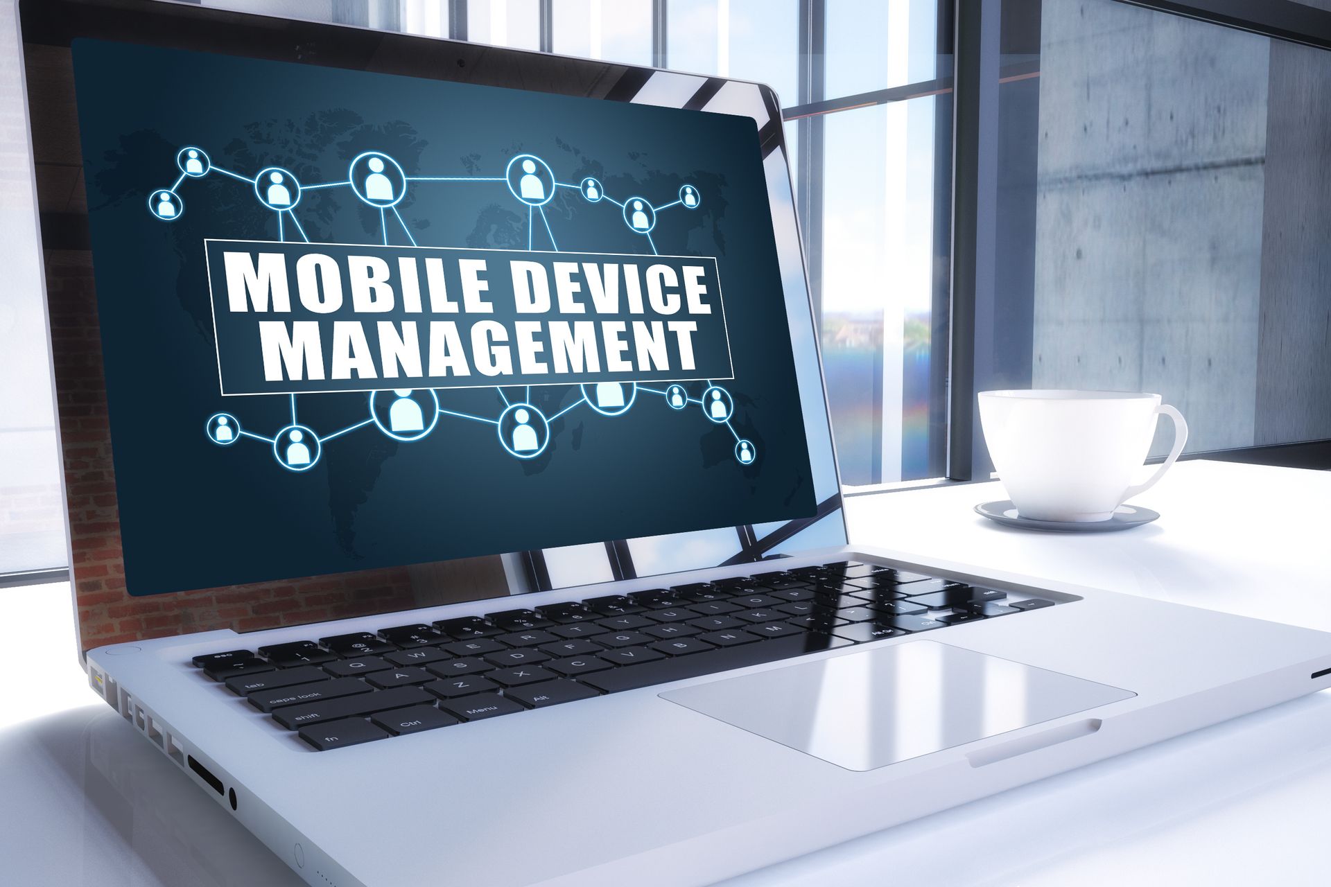 Contrôlez, suivez et mettez à jour les appareils PaceBlade à distance avec notre plateforme MDM Écran d’ordinateur affichant un tableau de bord de gestion des appareils mobiles (MDM)