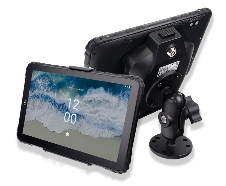 PaceBlade MDT-801 compact rugged tablet on white background