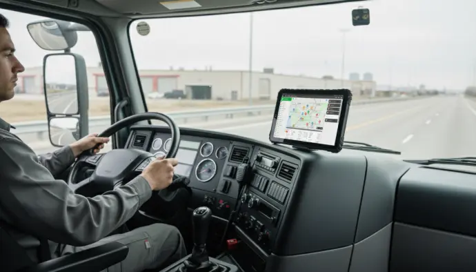 PaceBlade oplossingen voor Openbaar Vervoer PaceBlade Robuuste Tablet ingebouwd in een voertuig voor het openbaar vervoer