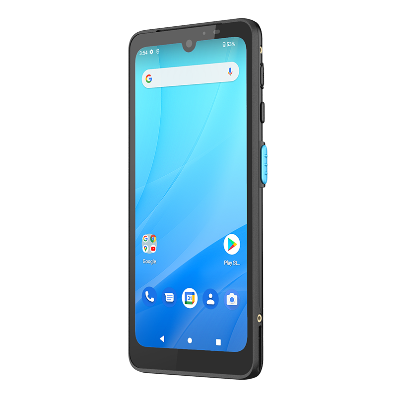 Unitech PA768 with bumper, Android 12, 2D (N6703), 6G/64GB, WLAN 6E, 2x2 MU-MIMO, 5G Dual-Sim, Bluetooth 5.2, including pre-installed hand-strap kit, USB-C cable and 5100mAh hot-swappable battery