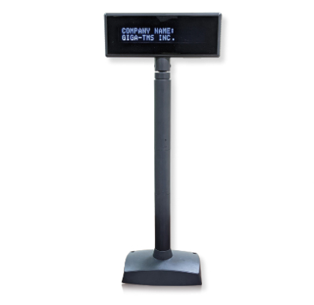 DSP920 2x20 customer display USB HID/CDC, dark grey, w. stand