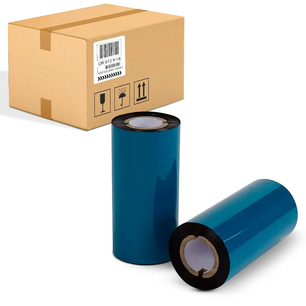 Ribbon Wax Premium 90mm x 300M Outside 1"core (Box of 15)